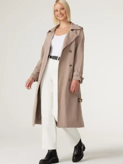 Hot Jeanswest Amanda Relaxed Trench Coat Latte