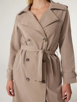 Hot Jeanswest Amanda Relaxed Trench Coat Latte