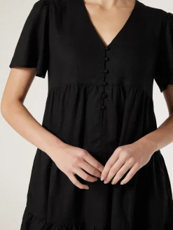 New Jeanswest Billie Tiered Dress Black