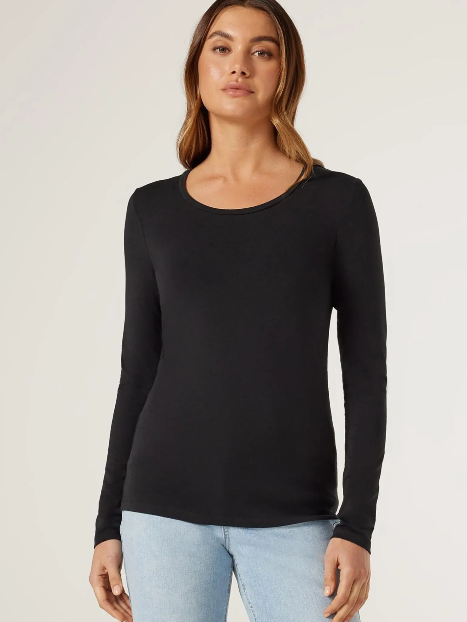 Best Sale Jeanswest Charlotte LS Tee Black