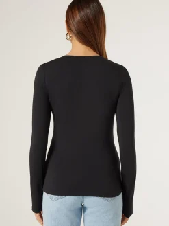 Best Sale Jeanswest Charlotte LS Tee Black