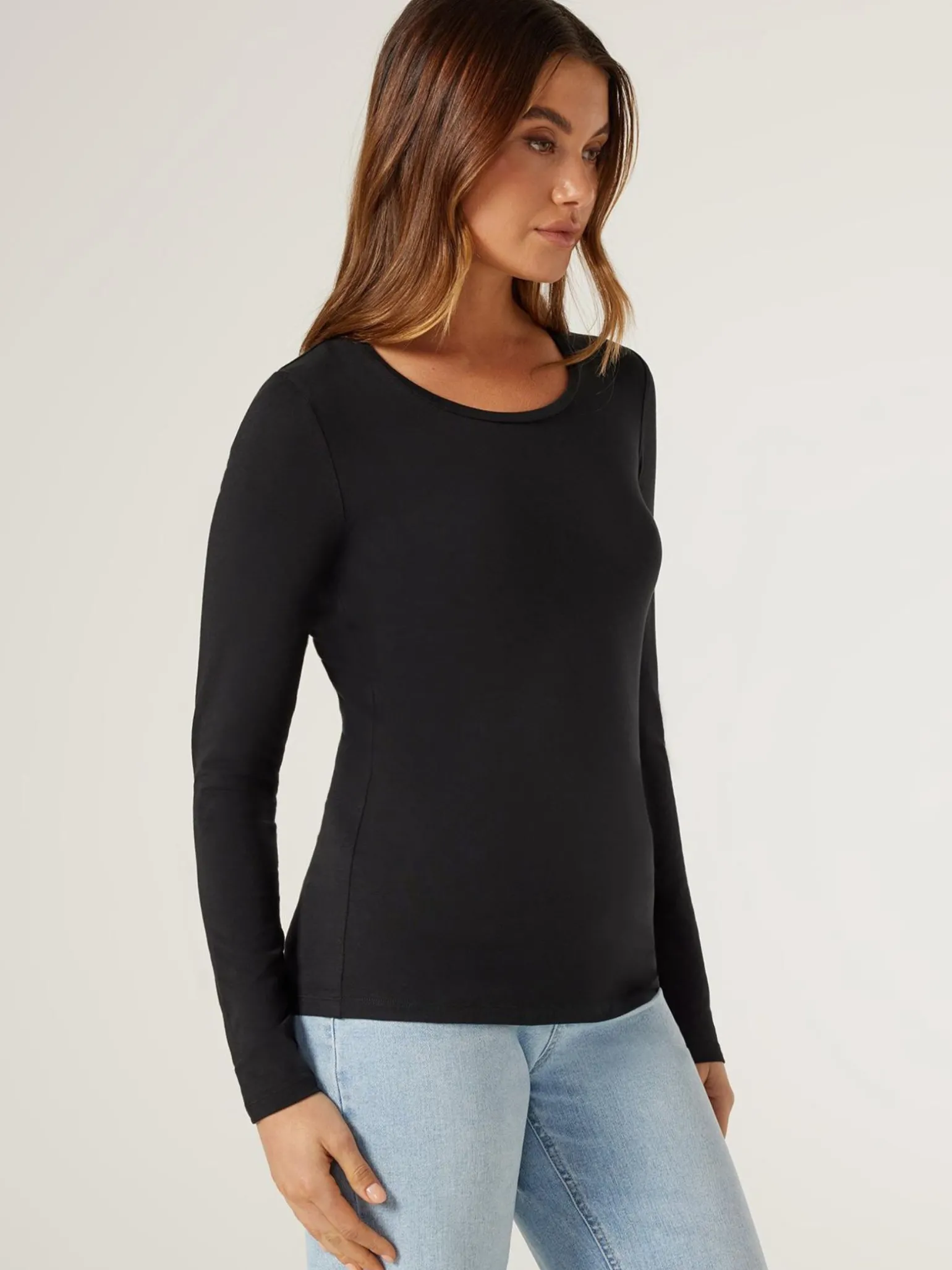 Best Sale Jeanswest Charlotte LS Tee Black