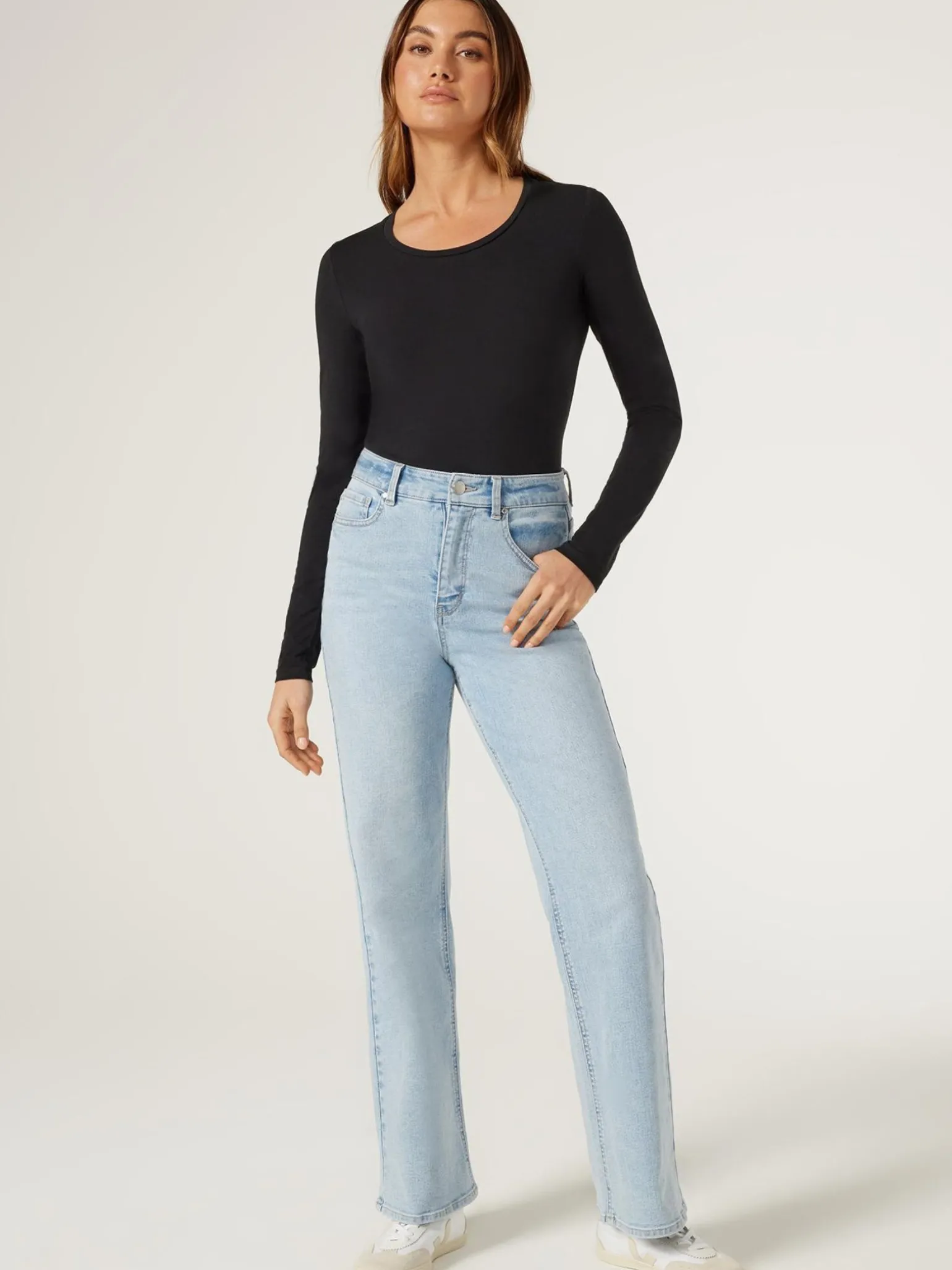 Best Sale Jeanswest Charlotte LS Tee Black