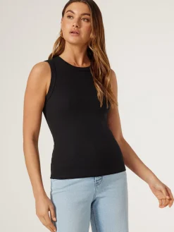 Fashion Jeanswest Classic Rib Tank Black