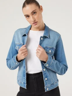 Sale Jeanswest Classic Stretch Denim Jacket DarkVintage