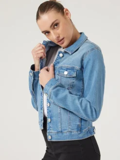 Sale Jeanswest Classic Stretch Denim Jacket DarkVintage