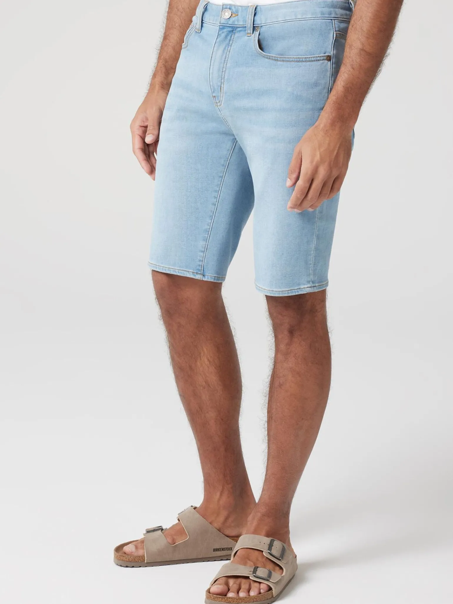 Outlet Jeanswest Connor Knit Denim Short Summer Blue