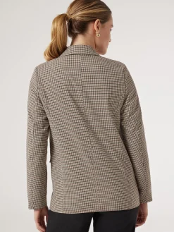 Store Jeanswest Daisy Double Breasted Jacket BeigeCheck