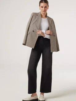 Store Jeanswest Daisy Double Breasted Jacket BeigeCheck