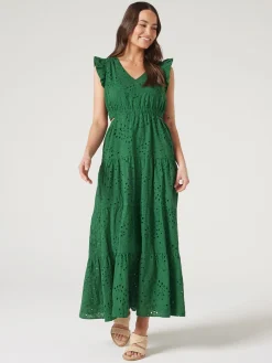 Discount Jeanswest Emma Cut Out Maxi Dress Green