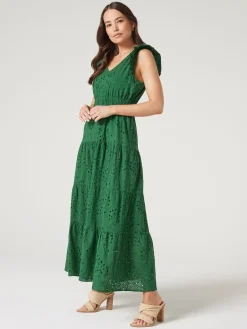Discount Jeanswest Emma Cut Out Maxi Dress Green