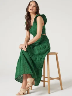 Discount Jeanswest Emma Cut Out Maxi Dress Green