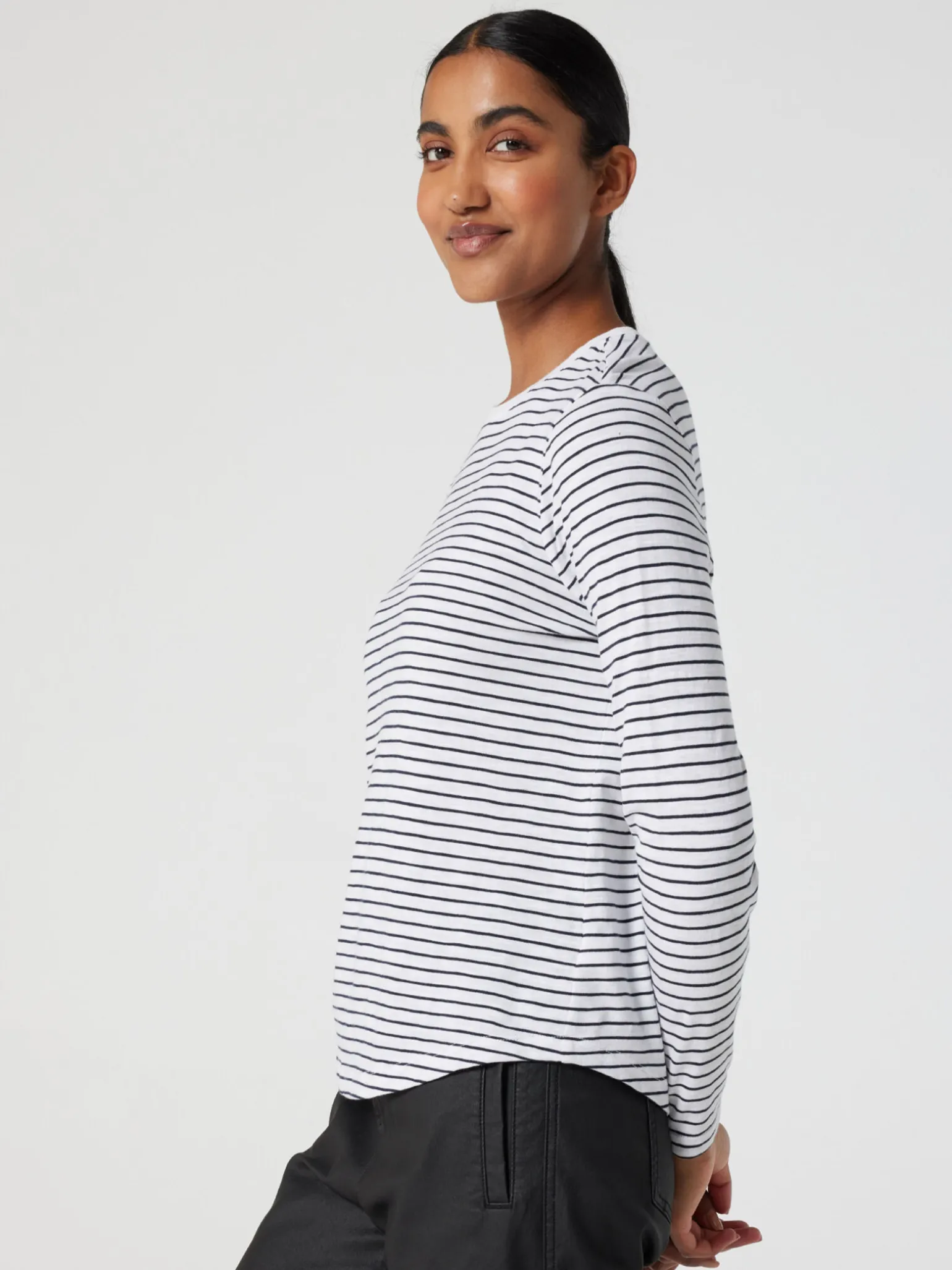 Clearance Jeanswest Essential Long Sleeve Crew Neck Black