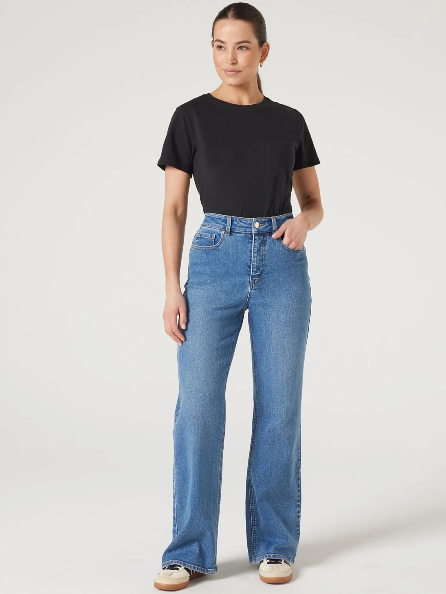 Discount Jeanswest Essential Slub Pocket Tee Black