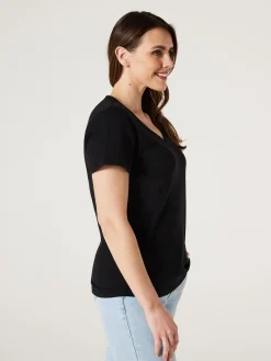 Cheap Jeanswest Essential V-Neck Tee Black