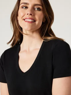 Cheap Jeanswest Essential V-Neck Tee Black