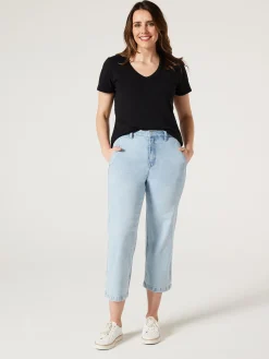 Cheap Jeanswest Essential V-Neck Tee Black