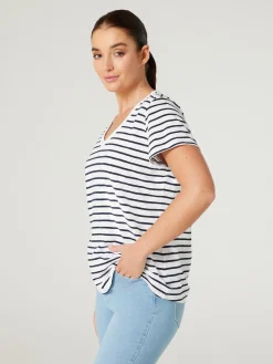 Cheap Jeanswest Essential V-Neck Tee Black