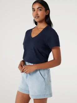 Clearance Jeanswest Essential V-Neck Tee Black