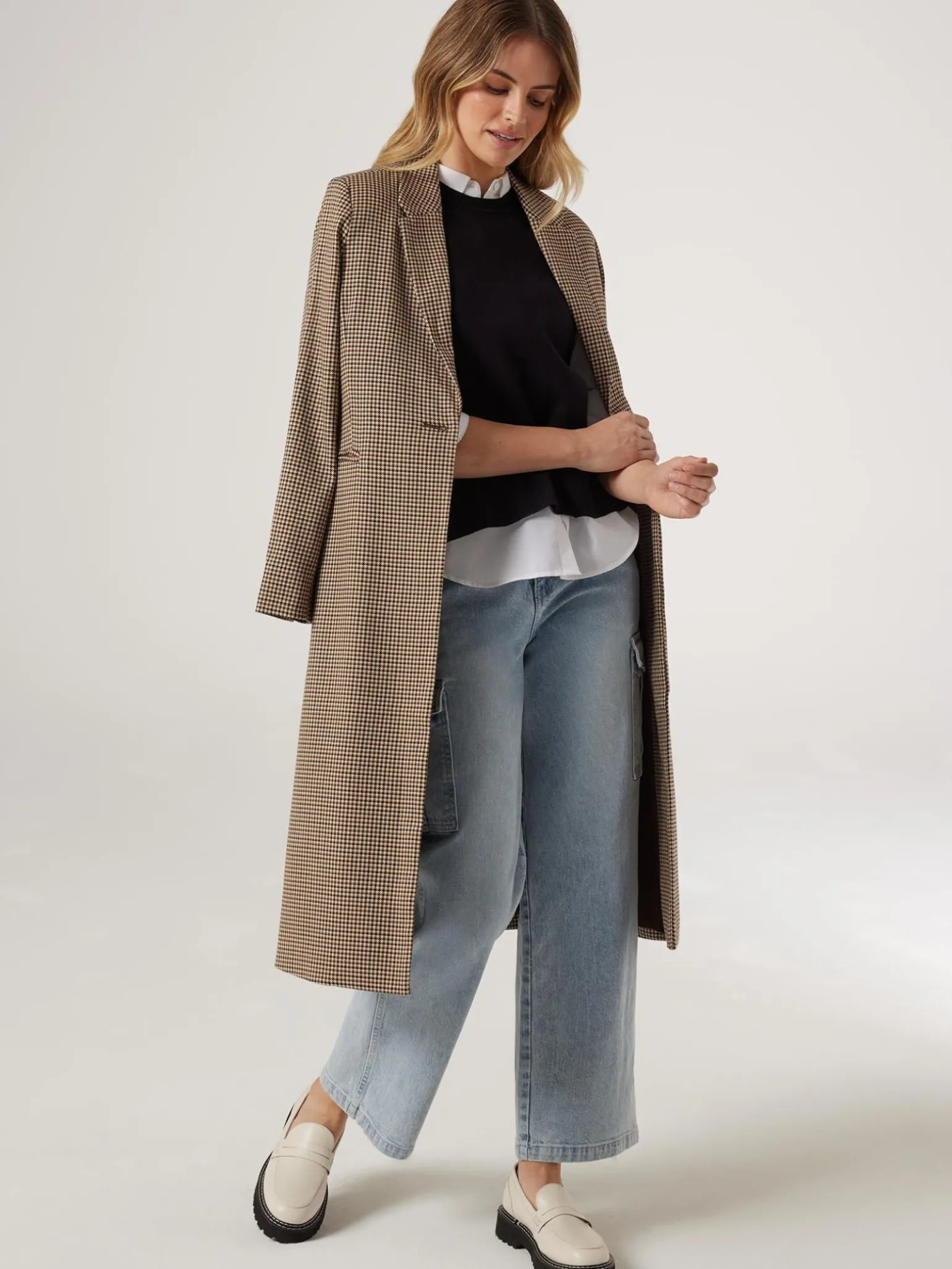 Fashion Jeanswest Genevieve Split Back Vest Black