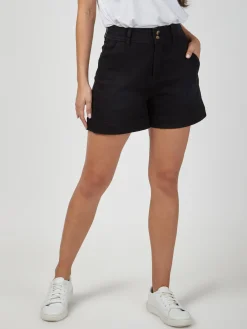 Shop Jeanswest Georgia Tummy Trimmer Denim Short Black