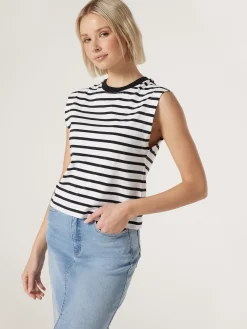 Best Jeanswest Jai Tank BlackStripe