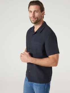 Shop Jeanswest Jimmy Relaxed Resort Shirt Navy