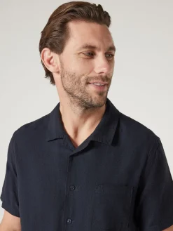 Shop Jeanswest Jimmy Relaxed Resort Shirt Navy