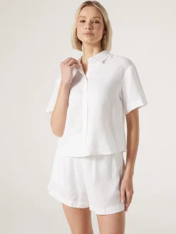 Clearance Jeanswest J-Luxe Classic Linen Relaxed Shirt Black