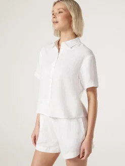 Clearance Jeanswest J-Luxe Classic Linen Relaxed Shirt Black