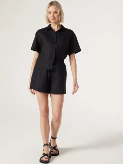 Sale Jeanswest J-Luxe Classic Linen Short Black