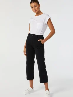 Outlet Jeanswest Kelsey Relaxed Capri Black