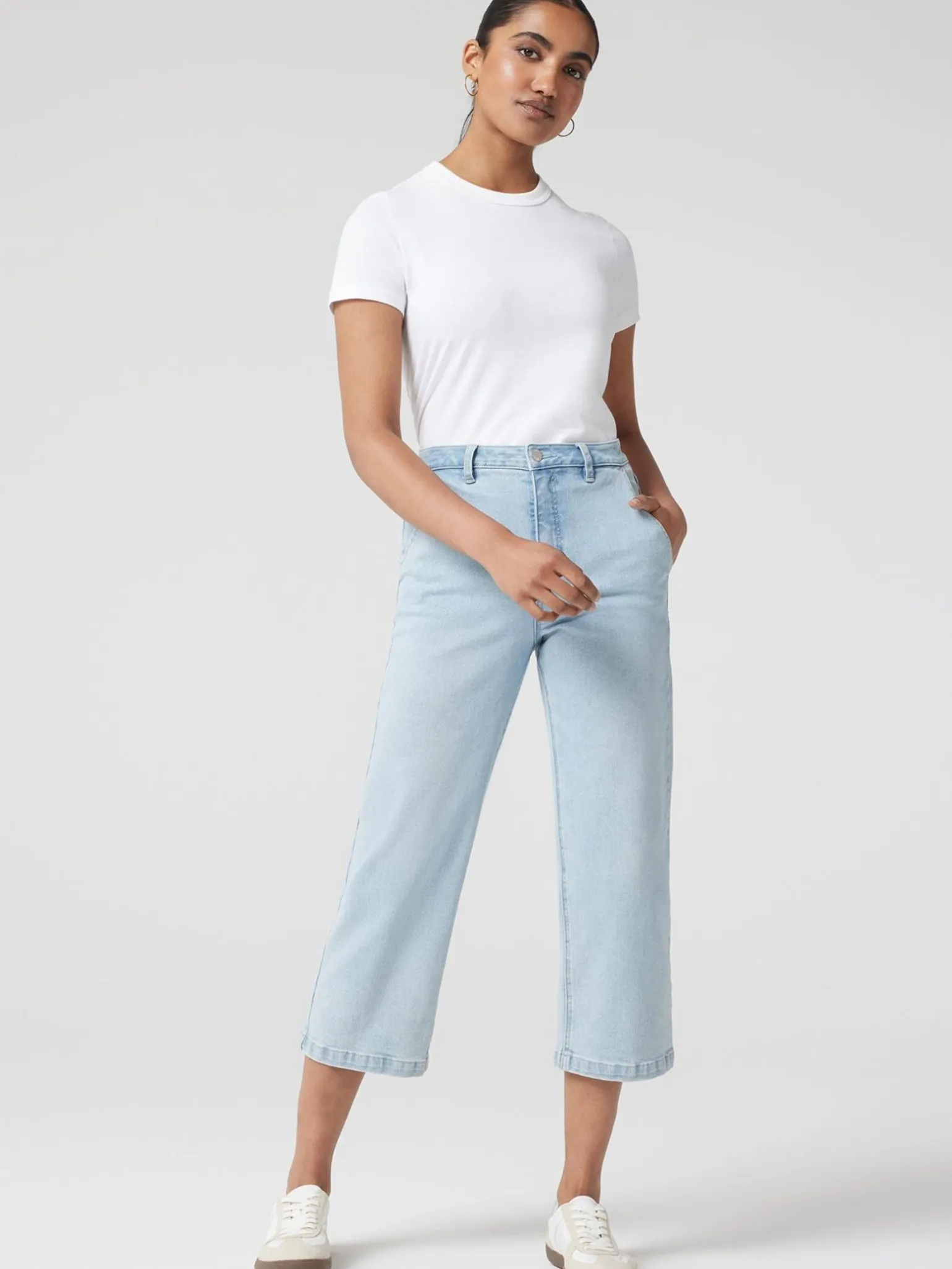 Hot Jeanswest Kelsey Relaxed Capri FadedBlue