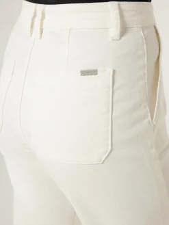 New Jeanswest Kelsey Utility Relaxed Capri OffWhite