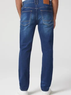 Online Jeanswest Knit Slim Straight Jeans DarkIndigo