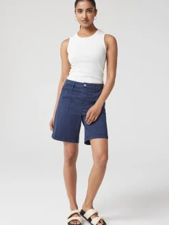 Shop Jeanswest Libby Bermuda Denim Walk Short Blue