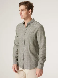 Shop Jeanswest LS Brody Textured Shirt Black