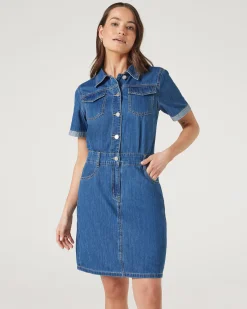 New Jeanswest Marlowe Denim Dress DarkIndigo