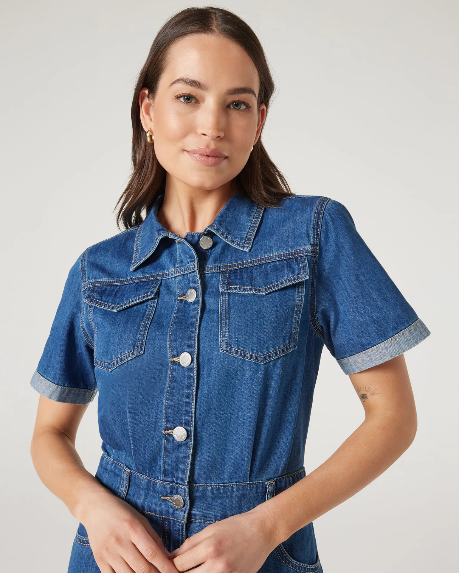 New Jeanswest Marlowe Denim Dress DarkIndigo
