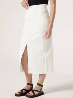 Sale Jeanswest Missy Denim Midi Skirt White