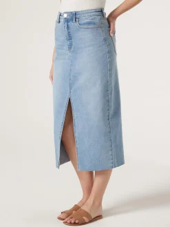 Shop Jeanswest Missy Denim Midi Skirt Blue