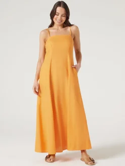 Best Sale Jeanswest Nellie Fit and Flare Dress Orange