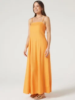 Best Sale Jeanswest Nellie Fit and Flare Dress Orange