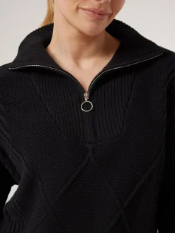 Clearance Jeanswest Opal Half Zip Knit Black