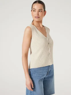 Online Jeanswest Penelope Button Thru Top Sand