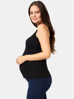 Best Jeanswest Post Maternity Cotton Nursing Tank Black
