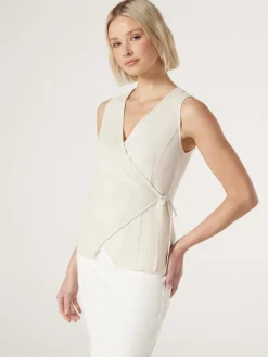 Clearance Jeanswest Rhodes Wrap Top Yellow