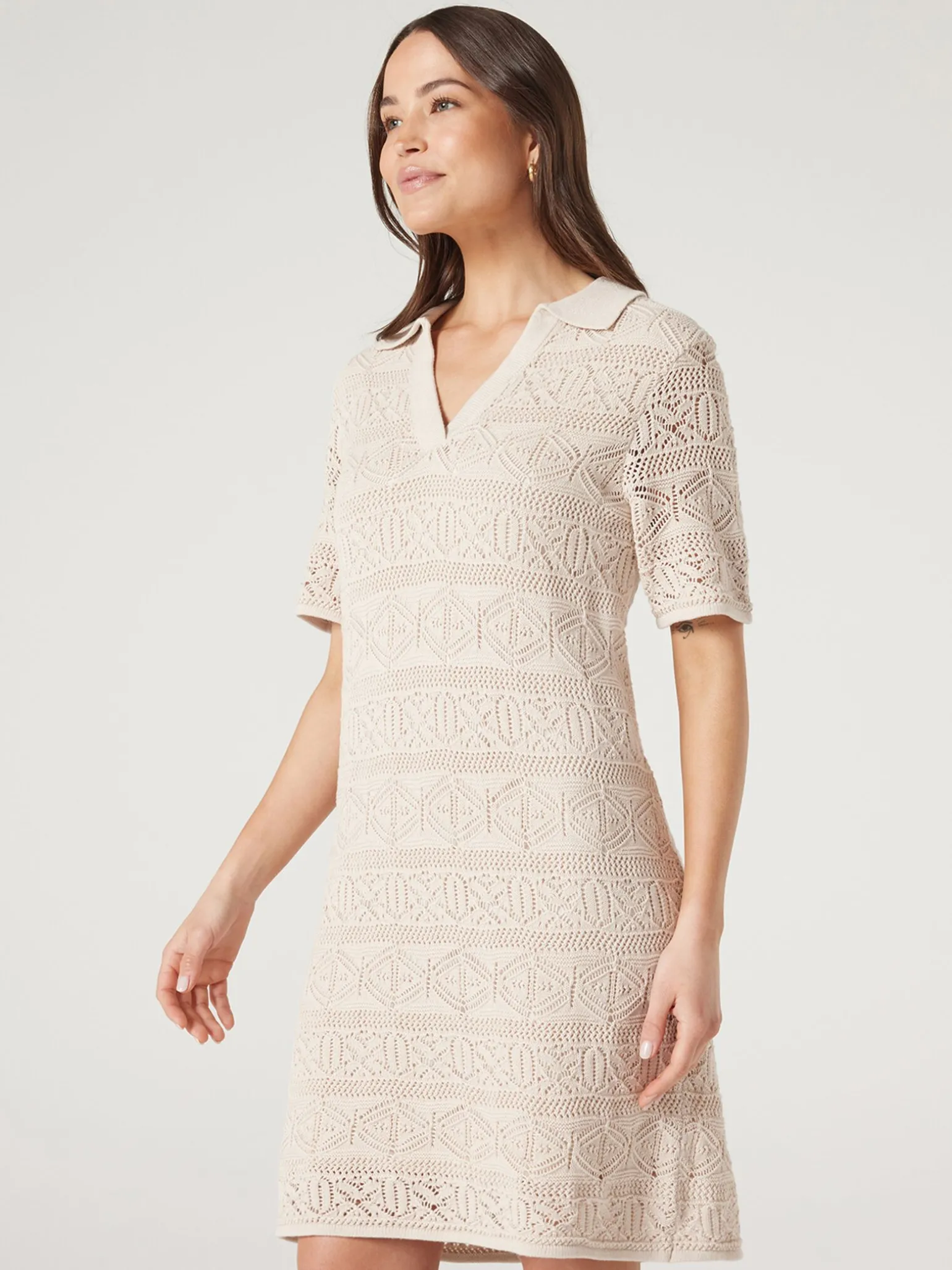 Sale Jeanswest Shelly Crochet Dress Sand