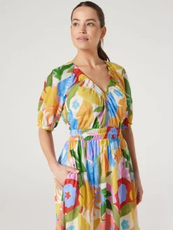 Best Jeanswest Shiloh Peasant Dress Green