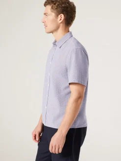 Best Sale Jeanswest Short Sleeve Kai Textured Shirt Grey